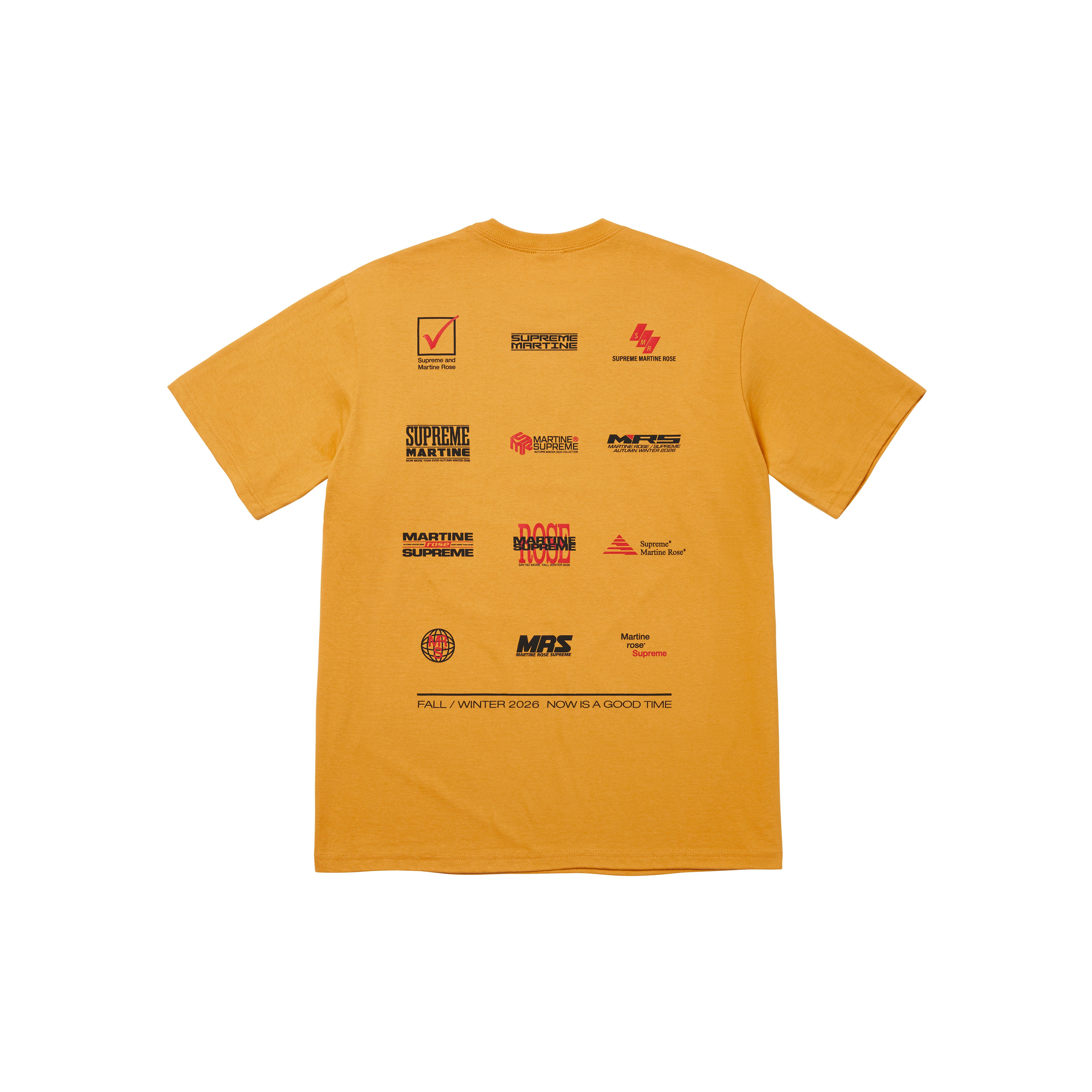 SUPREME®/MARTINE ROSE® NOW TEE in MUSTARD | Martine Rose